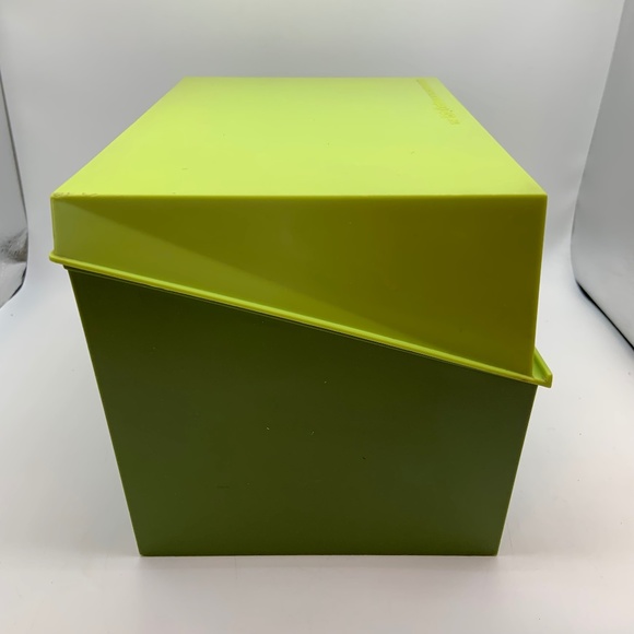 Vintage 1970s Betty Crocker Recipe Plastic Card Library Avacado Green - Picture 3 of 16